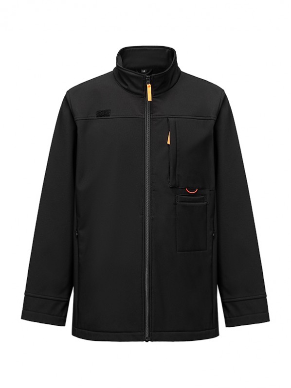 Black jacket with standing collar Black jacket with standing collar