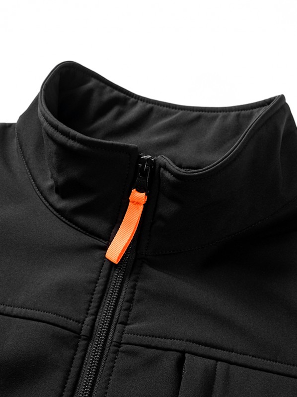 Black jacket with standing collar Black jacket with standing collar