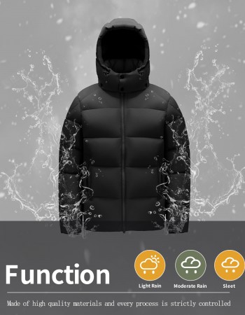 2306 Short Duck Down  Jacket Black