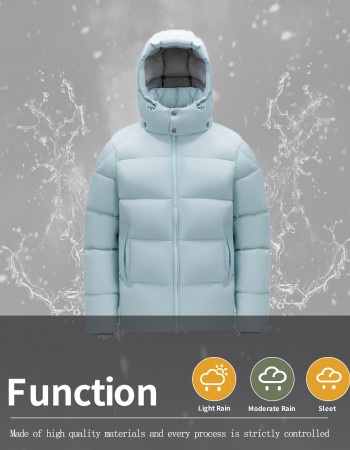 2306 Short Duck Down  Jacket Blue