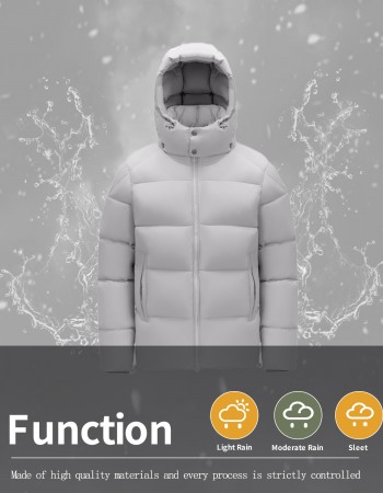 2306 Short Duck Down  Jacket Gray