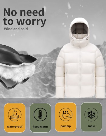 2306 Short Duck Down  Jacket white