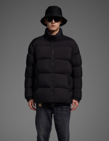 2323 men black short down jacket