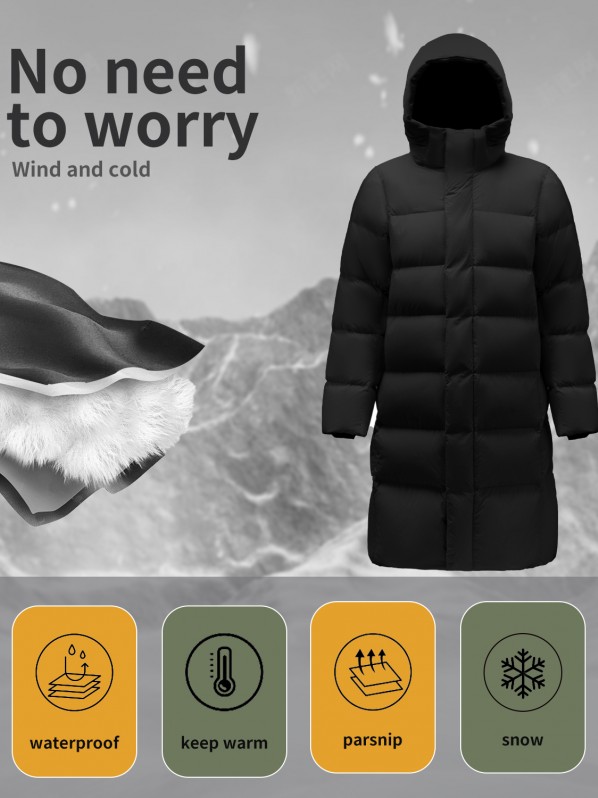 2360 Duck Down Long Down Jacket Matte Black 2360 Duck Down Long Down Jacket Matte Black