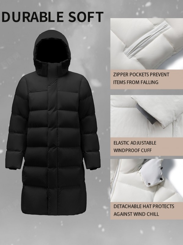 2360 Duck Down Long Down Jacket Matte Black 2360 Duck Down Long Down Jacket Matte Black