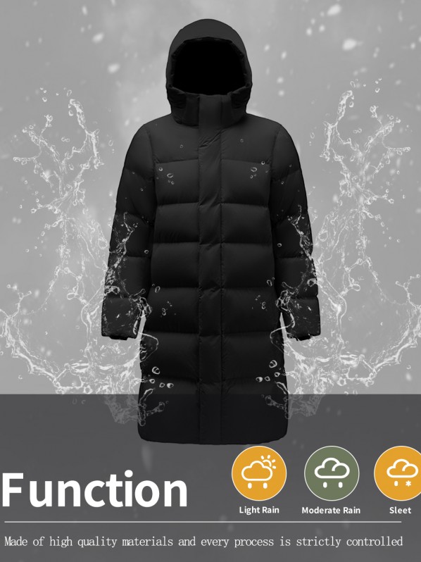 2360 Duck Down Long Down Jacket Matte Black 2360 Duck Down Long Down Jacket Matte Black