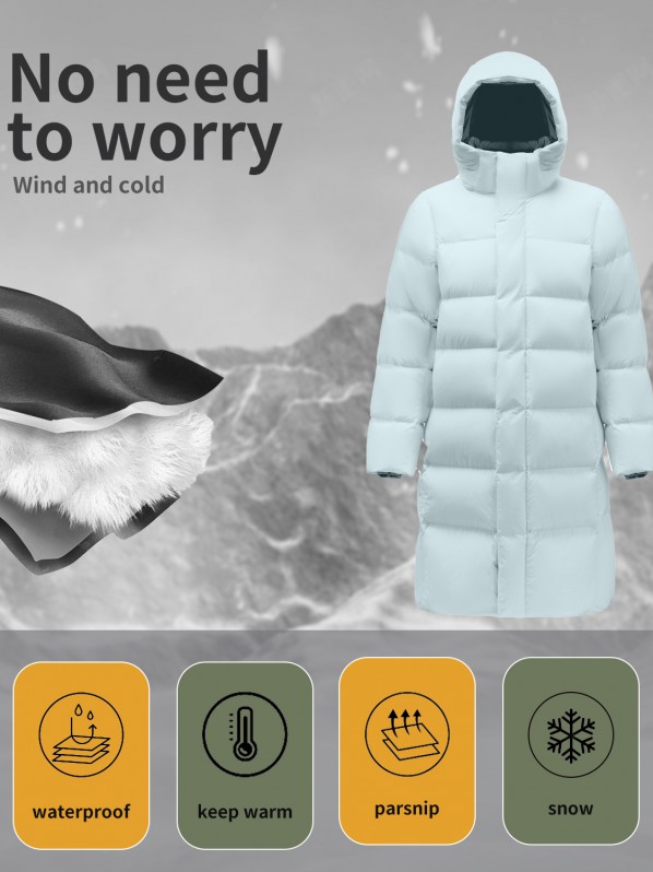 2360 Duck Down Long Down Jacket Blue 2360 Duck Down Long Down Jacket Blue