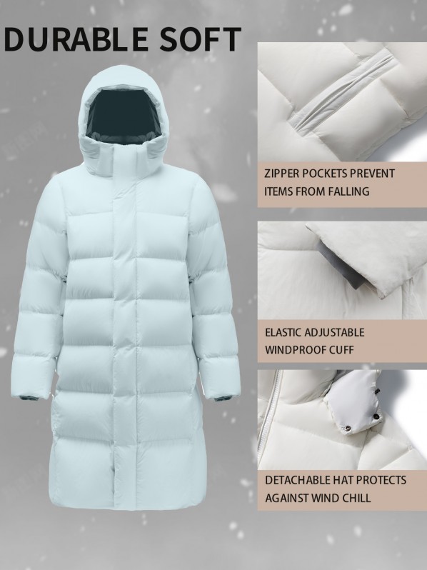 2360 Duck Down Long Down Jacket Blue 2360 Duck Down Long Down Jacket Blue
