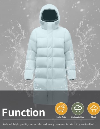 2360 Duck Down Long Down Jacket Blue