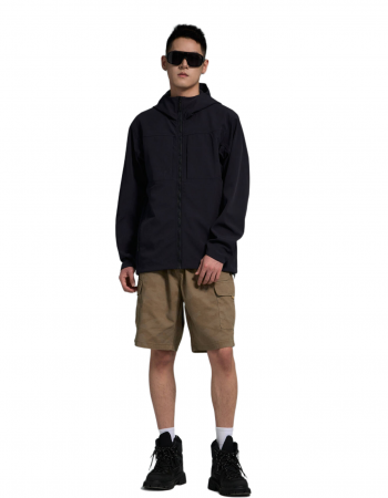 men black hardshell windbreaker