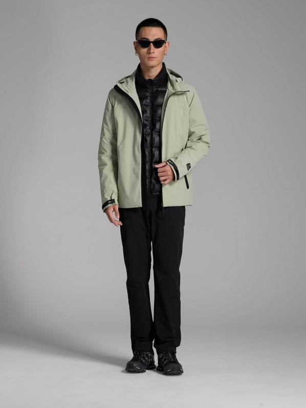 3001 Outdoor windbreaker with down lining green 3001 Outdoor windbreaker with down lining green