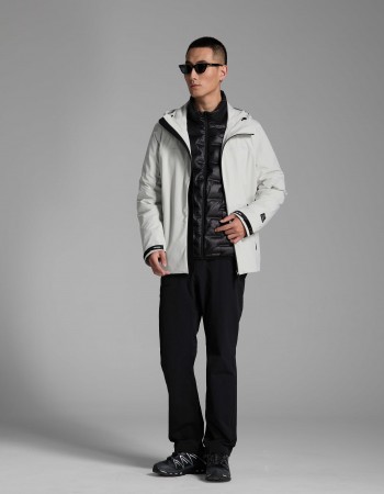 3001 Outdoor windbreaker with down lining grey