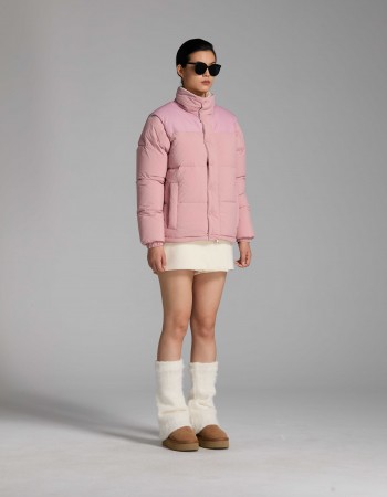 Detachable sleeve down jacket