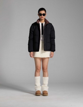 3006 Detachable sleeve down jacket black