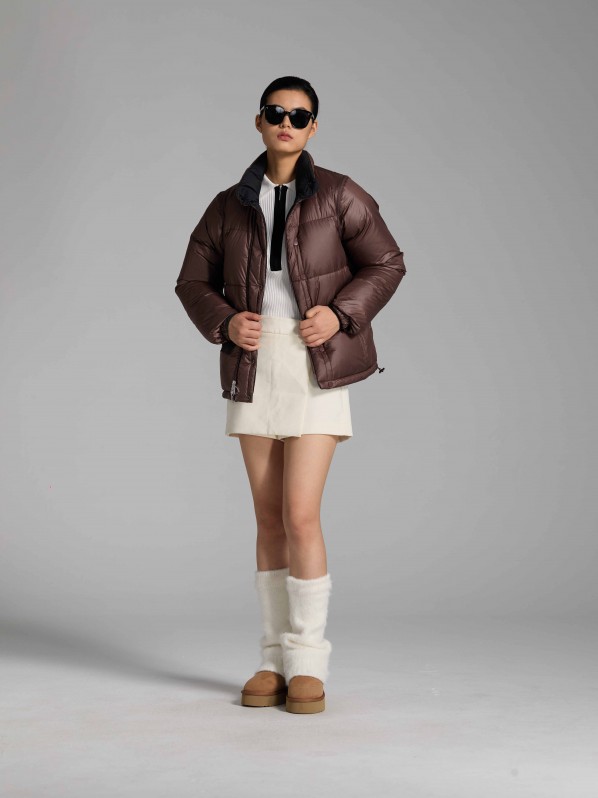 3006 Detachable sleeve down jacket brown 3006 Detachable sleeve down jacket brown