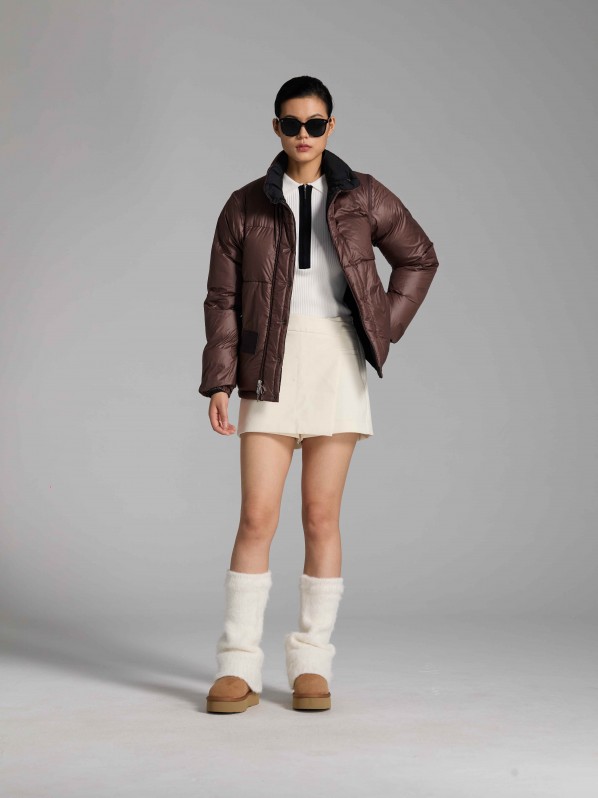 3006 Detachable sleeve down jacket brown 3006 Detachable sleeve down jacket brown
