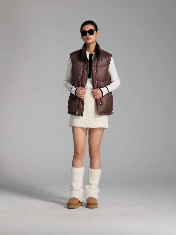 3006 Detachable sleeve down jacket brown 3006 Detachable sleeve down jacket brown