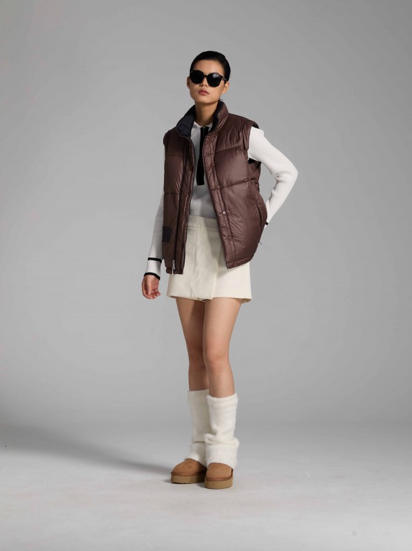 3006 Detachable sleeve down jacket brown 3006 Detachable sleeve down jacket brown