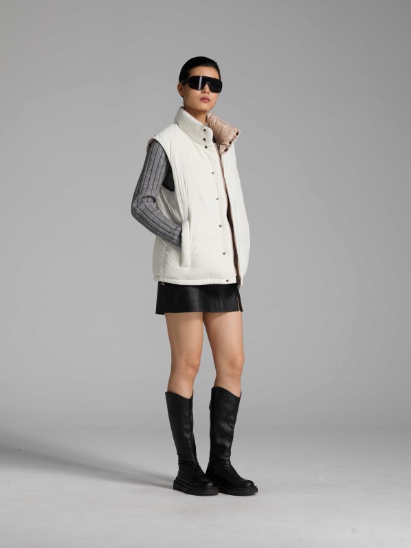 3006 Detachable sleeve down jacket white 3006 Detachable sleeve down jacket white