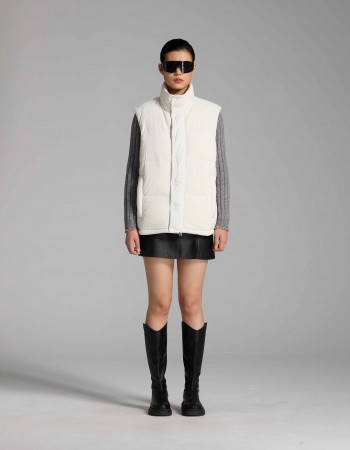 3006 Detachable sleeve down jacket white