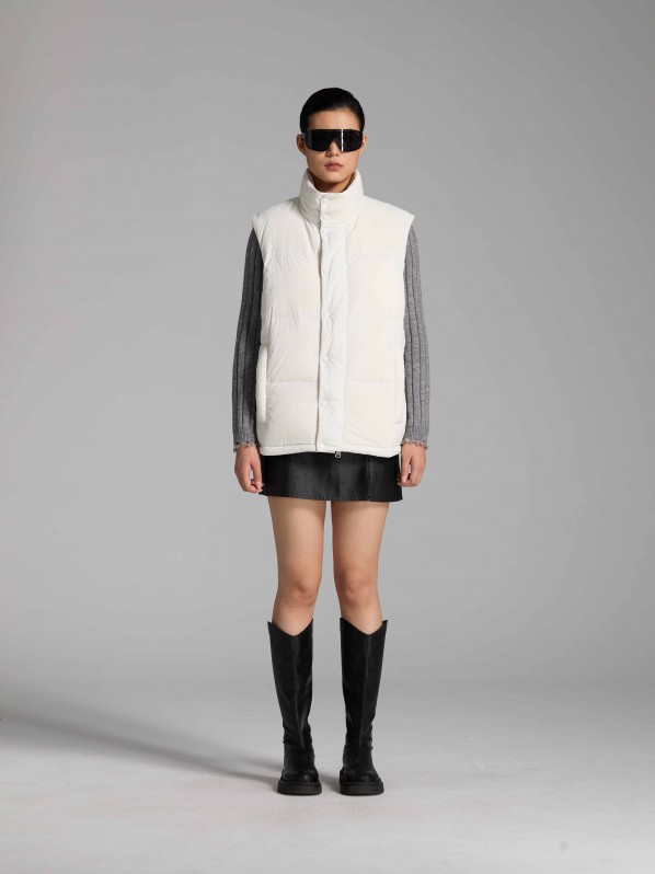 3006 Detachable sleeve down jacket white 3006 Detachable sleeve down jacket white