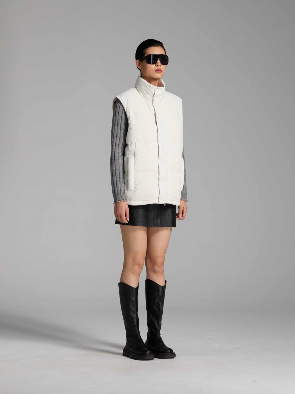 3006 Detachable sleeve down jacket white 3006 Detachable sleeve down jacket white