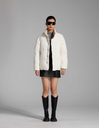 3006 Detachable sleeve down jacket white