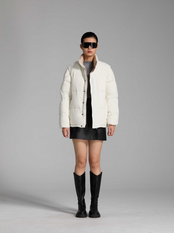 3006 Detachable sleeve down jacket white 3006 Detachable sleeve down jacket white
