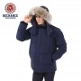 men's puffer down jacket with fur hoodie