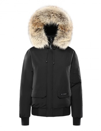 men's black down parka