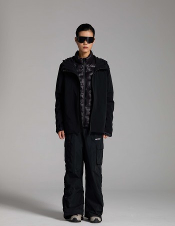 3001 Outdoor windbreaker with down lining black