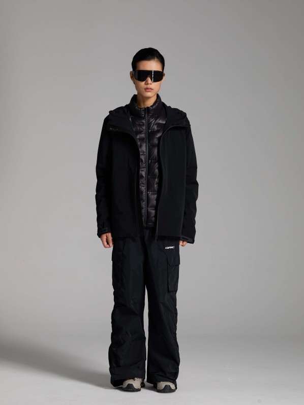3001 Outdoor windbreaker with down lining black 3001 Outdoor windbreaker with down lining black