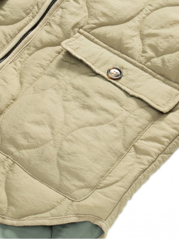 Quilted collarless jacket Quilted collarless jacket