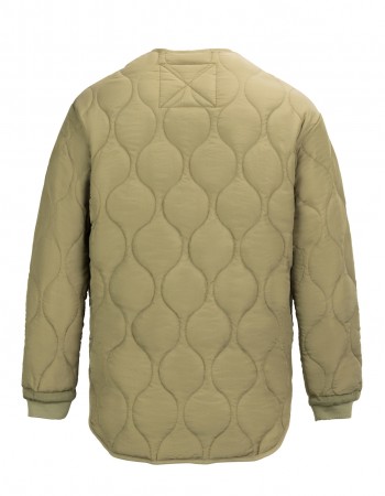 Quilted collarless jacket