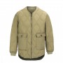 Quilted collarless jacket